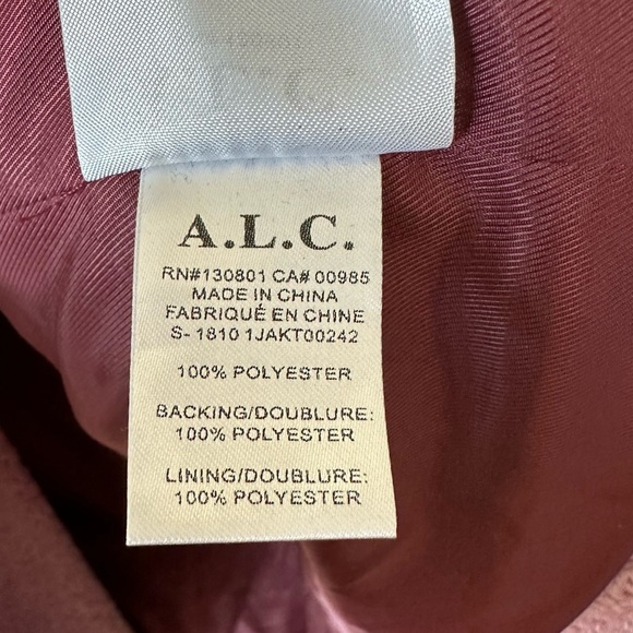 A.L.C. Harlan Open-front Faux-fur Coat In Mauve - Picture 15 of 16